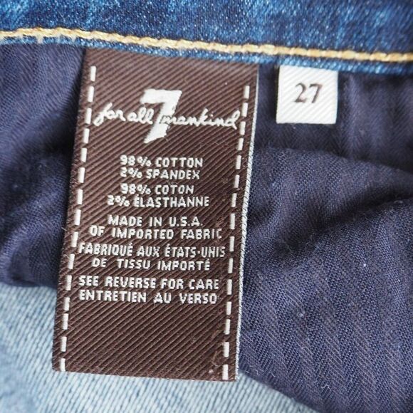 7 for All Mankind The Ankle Skinny Medium Wash Jeans Women's 27 - Picture 4 of 12